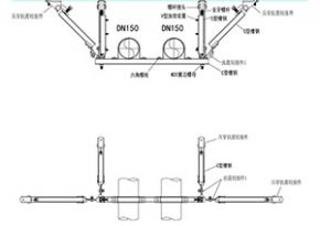 水管组合侧向与纵向支撑图例